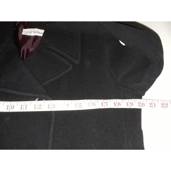 CALVIN KLEIN Women's Size 10 Blazer Jacket Wool/Cashmere Business Black - Picture 7 of 8